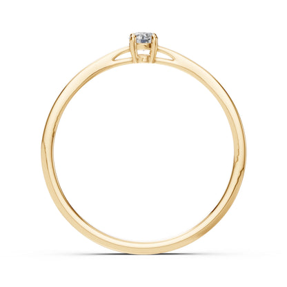 Solitaire Ring (Round), 0.06 ct — 101-10012/1(2.5)