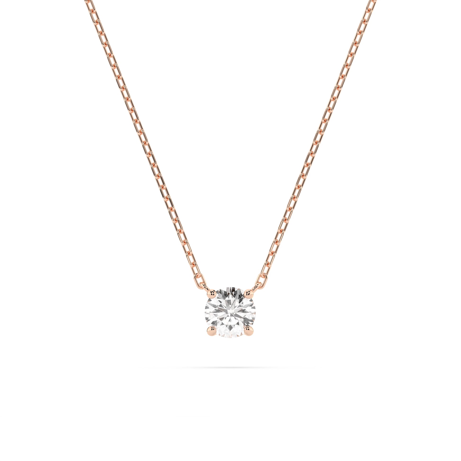 Solitaire Necklace (Round), 0.1 ct — 104-10040(3.0)