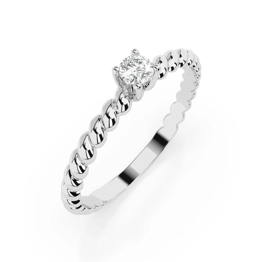 Solitaire Ring (Round), 0.08 ct — 101-10038(2.7)