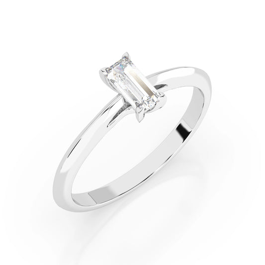 Solitaire Ring (Baguette), 0.3 ct — 101-10190(0.30)BAQ