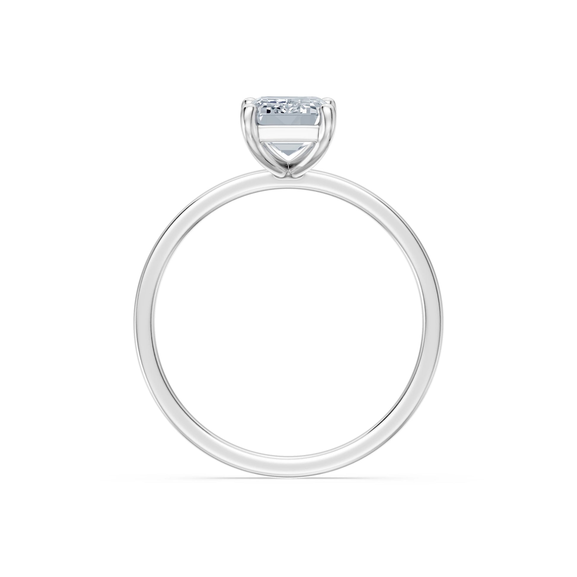 Emerald Lab Grown Diamond Solitaire Engagement Ring 1.5ct by Qutahia Jewellery