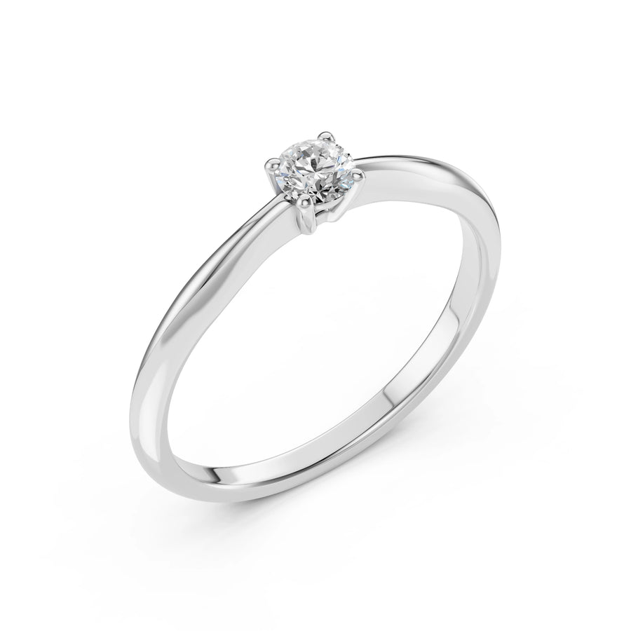 Solitaire Ring (Round), 0.2 ct — 101-10021(3.7)