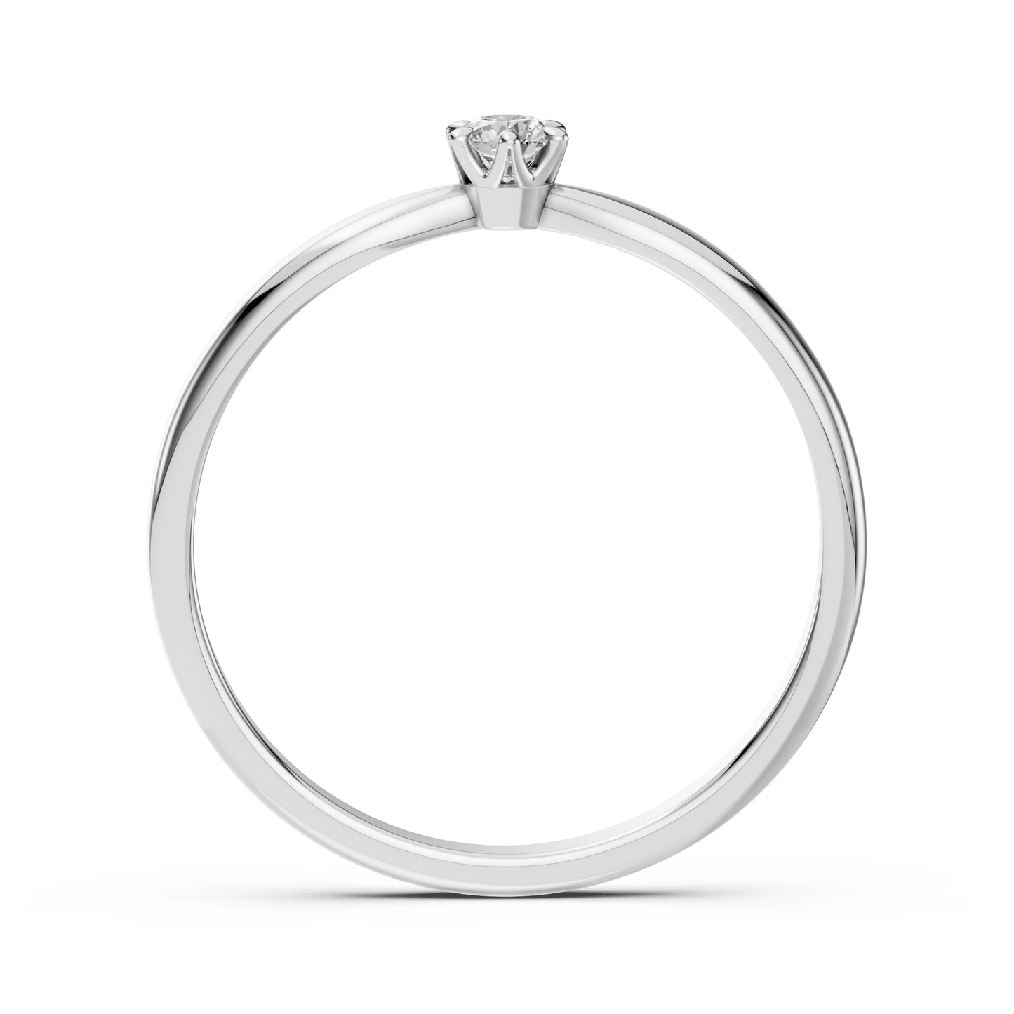 Solitaire Ring (Round), 0.1 ct — 101-10040(3.0)