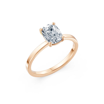 Cushion Lab Grown Diamond Solitaire Engagement Ring 1.5ct by Qutahia Jewellery