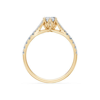 Emerald Lab Grown Diamond Micro Pave Eternity Ring 1.5ct by Qutahia Jewellery