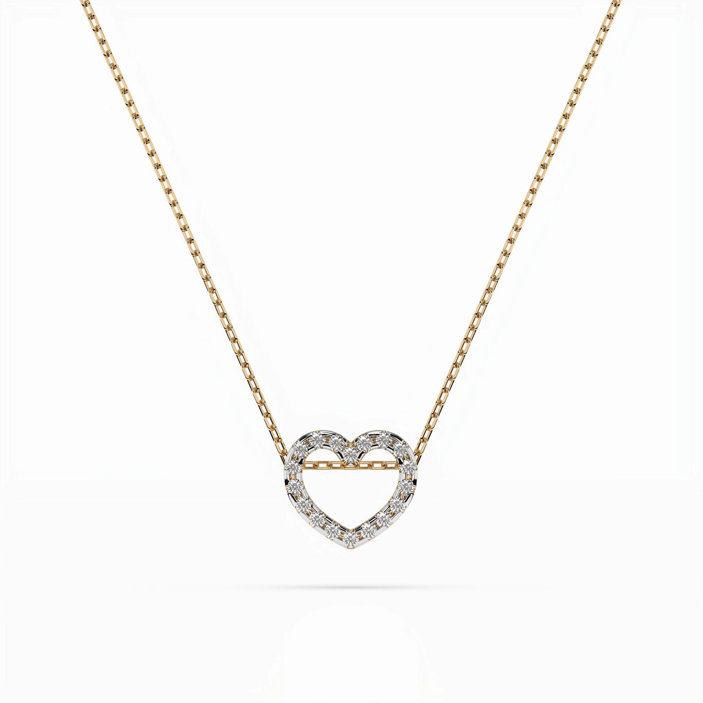 Minimalism Necklace (Round), 0.09 ct — 104-10051
