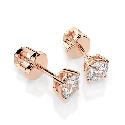 Solitaire Butterfly Earring (Round), 0.5 ct — 102-10012/1(4.0)