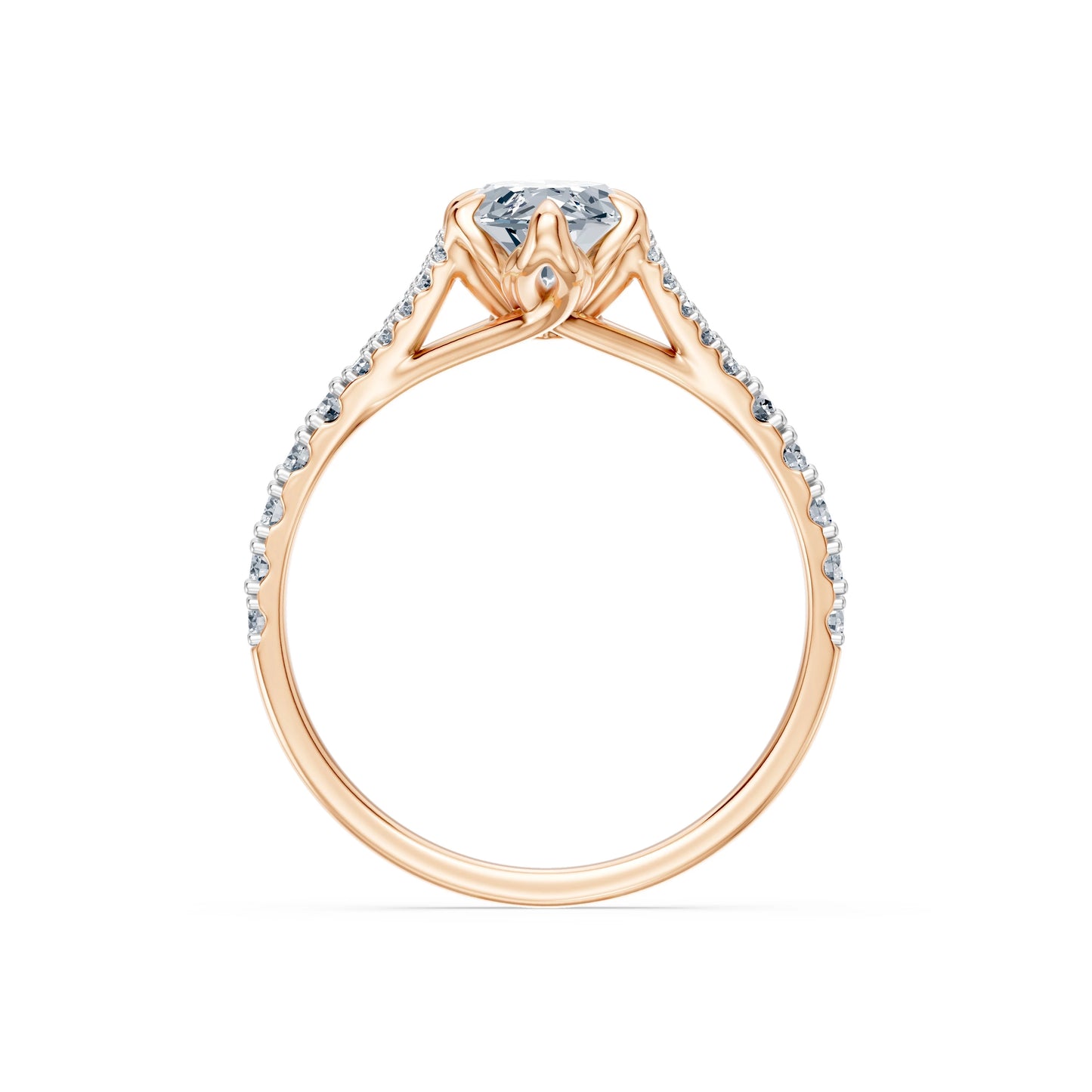 Marquise Lab Grown Diamond Micro Pave Eternity Ring 1.5ct by Qutahia Jewellery