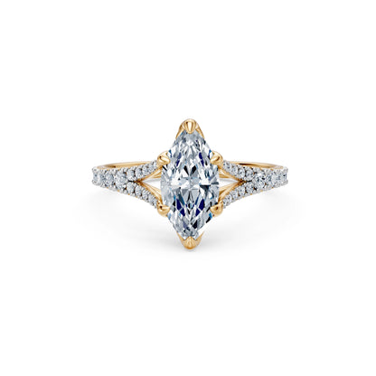 Marquise Lab Grown Diamond Micro Pave Eternity Ring 1.5ct by Qutahia Jewellery