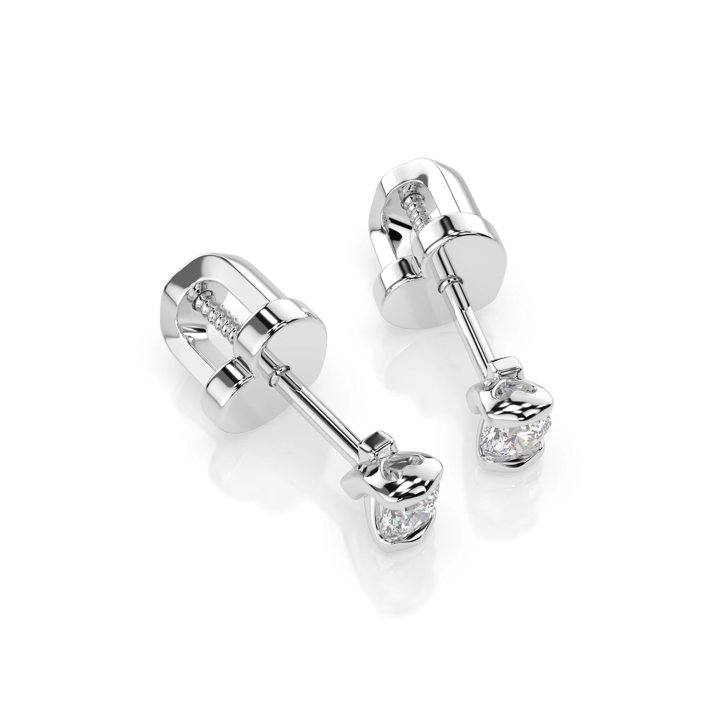 Solitaire Butterfly Earring (Round), 0.3 ct — 102-10016(3.4)