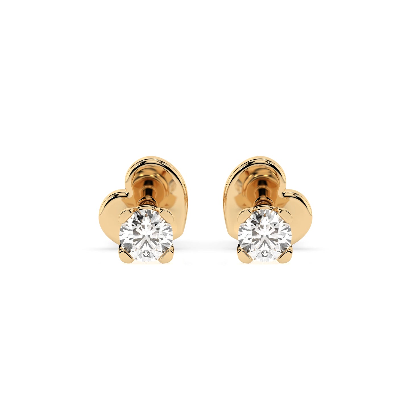 Solitaire Butterfly Earring (Round), 0.2 ct — 102-10089/2(3.0)