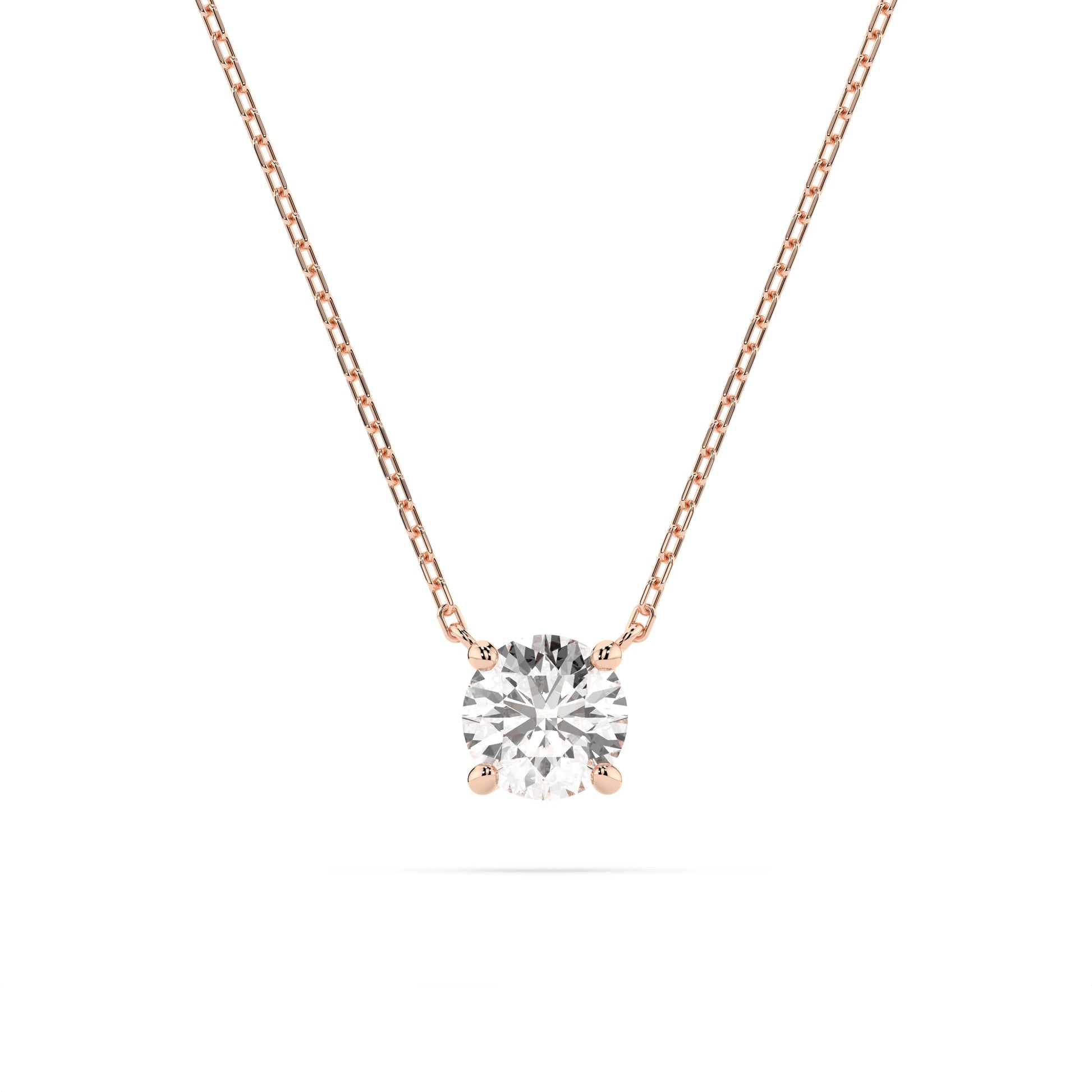 Solitaire Necklace (Round), 0.25 ct — 104-10040(4.0)