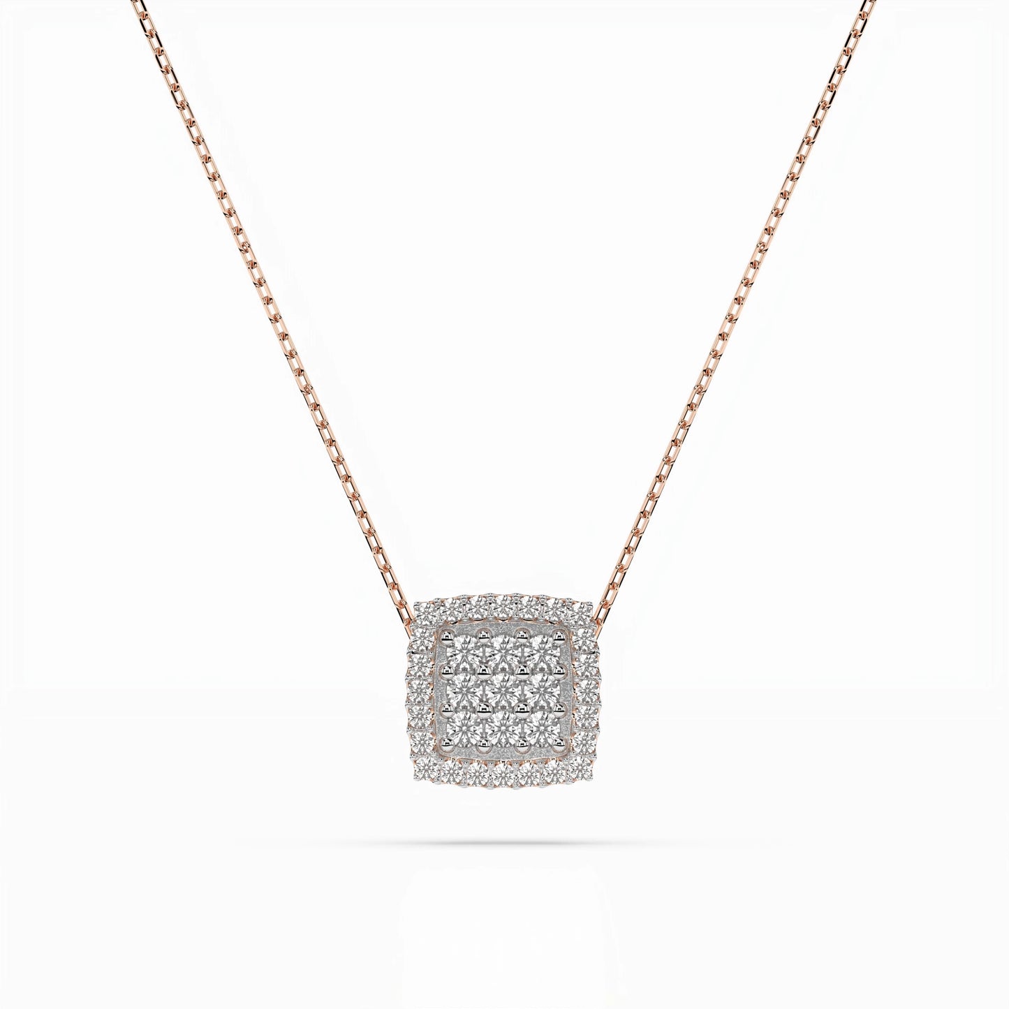 Illusion Necklace (Round), 0.12 ct — 104-10035