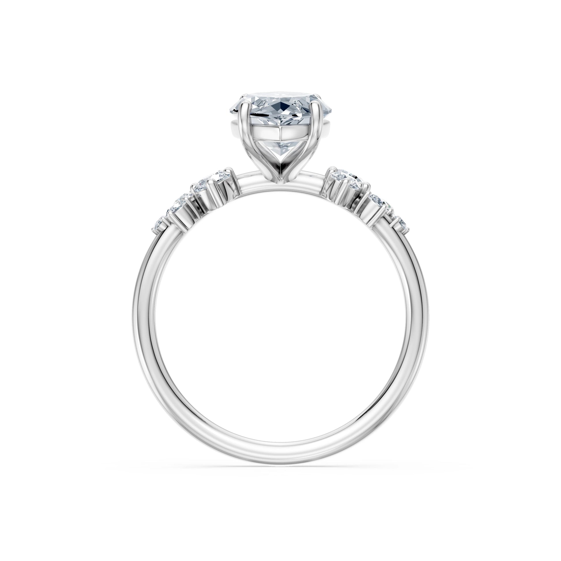 Marquise Lab Grown Diamond Classic Pave Eternity Ring 2.0ct by Qutahia Jewellery