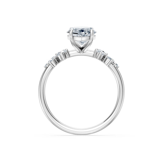 Marquise Lab Grown Diamond Classic Pave Eternity Ring 2.0ct by Qutahia Jewellery