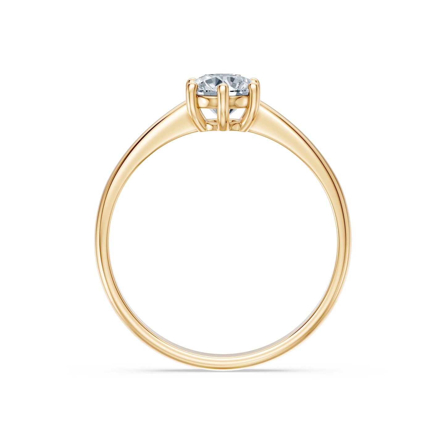 Round Brilliant Diamond Solitaire Engagement Ring 0.7ct by Qutahia Jewellery