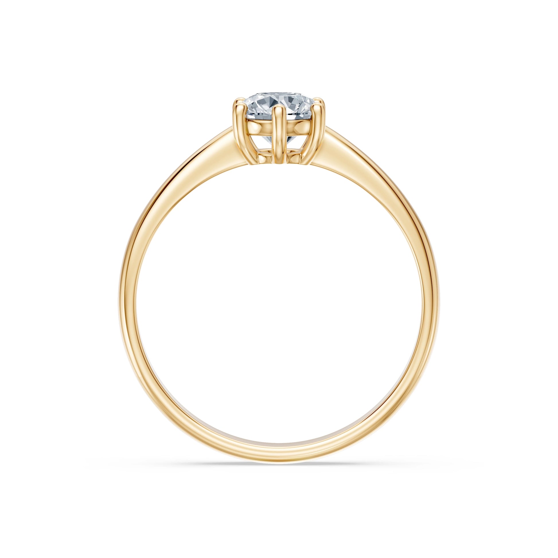 Round Brilliant Diamond Solitaire Engagement Ring 0.7ct by Qutahia Jewellery