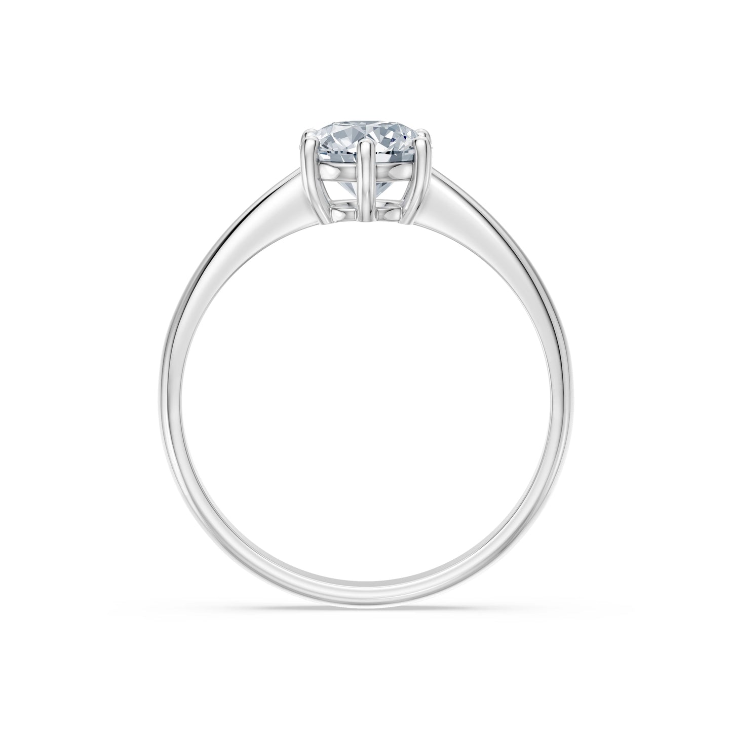 Round Brilliant Diamond Classic Solitaire Engagement Ring 1.0ct by Qutahia Jewellery