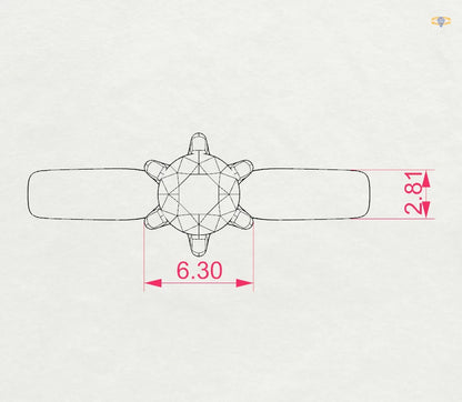 Solitaire Ring (Round), 0.45 ct — 101-10040(4.8)