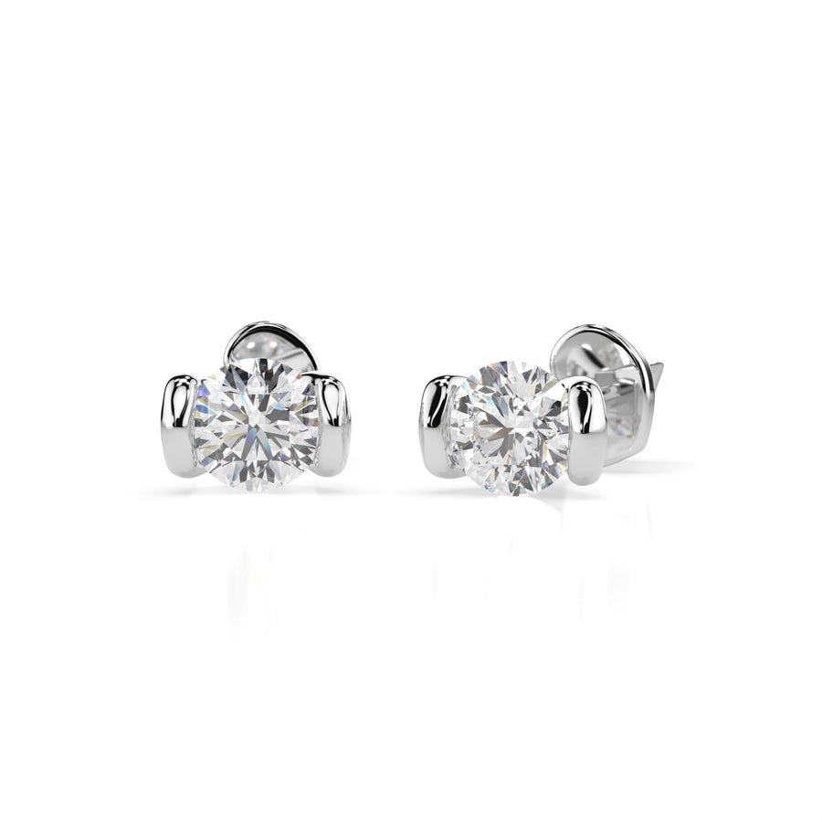 Solitaire Butterfly Earring (Round), 0.4 ct — 102-10016(3.7)