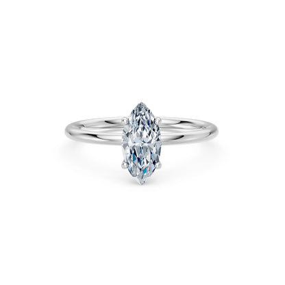Marquise Lab Grown Diamond Micro Pave Engagement Ring 1.0ct by Qutahia Jewellery