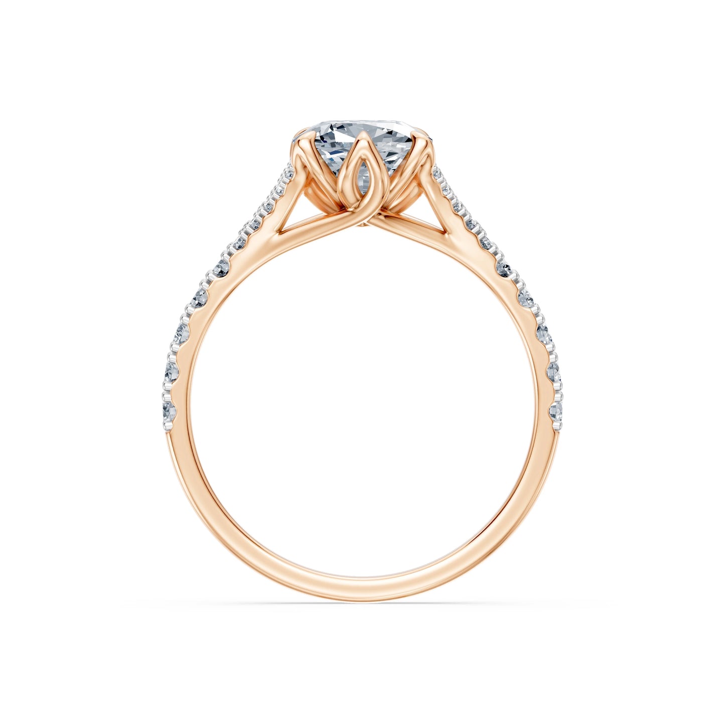 Cushion Lab Grown Diamond Micro Pave Eternity Ring 2.0ct by Qutahia Jewellery