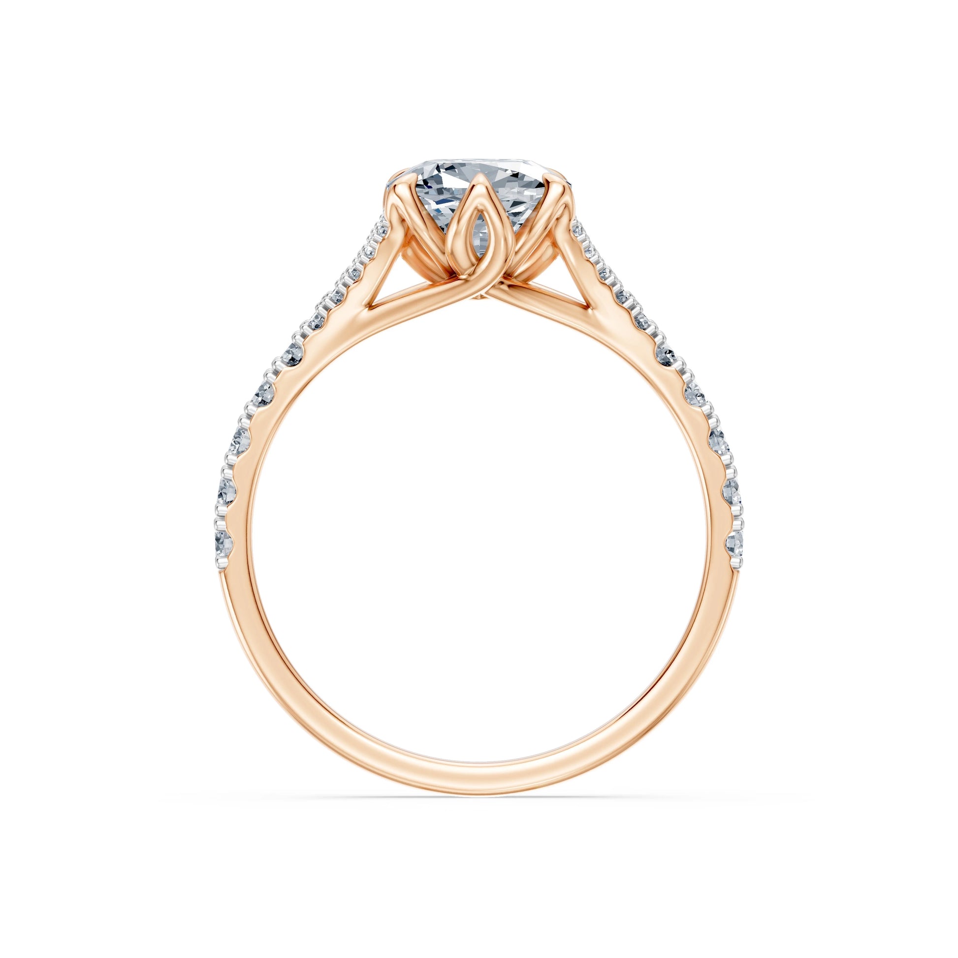 Cushion Lab Grown Diamond Micro Pave Eternity Ring 2.0ct by Qutahia Jewellery