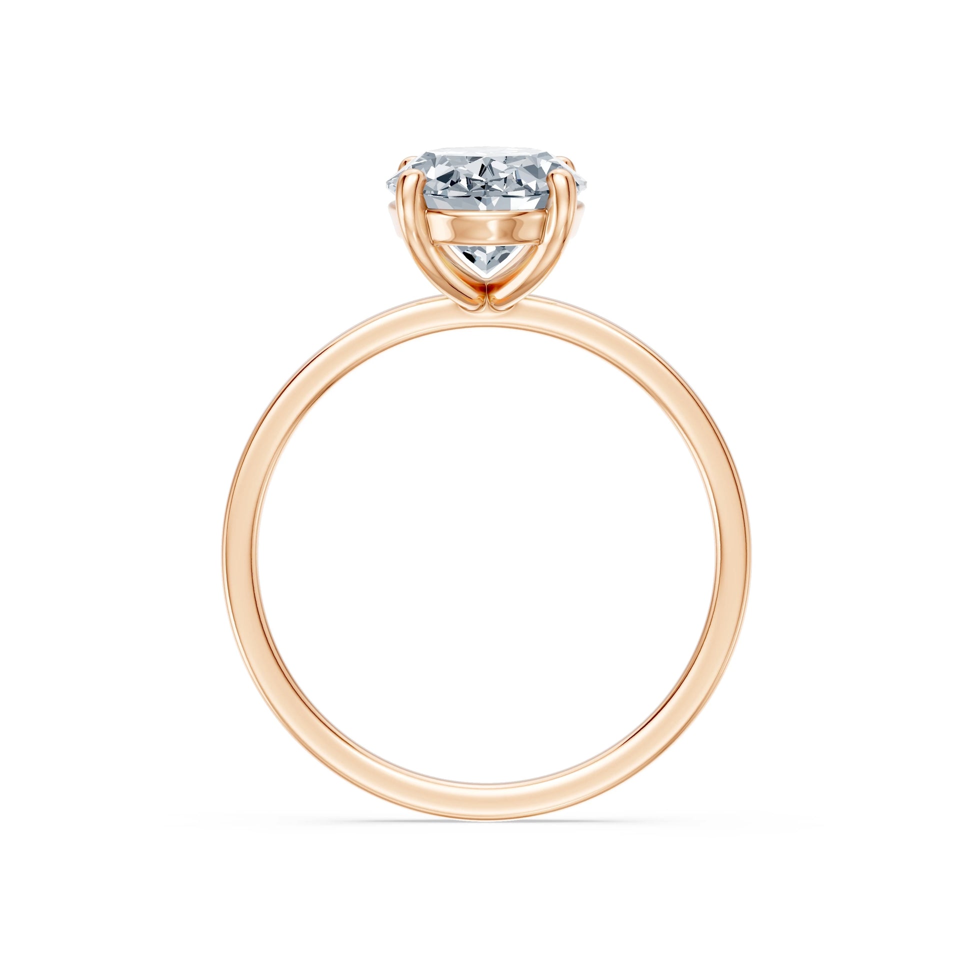 Oval Lab Grown Diamond Solitaire Engagement Ring 2.0ct by Qutahia Jewellery