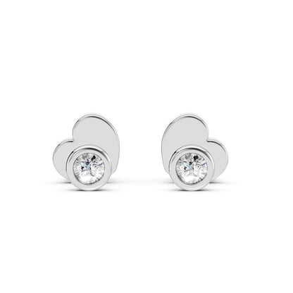 Solitaire Butterfly Earring (Round), 0.09 ct — 102-10010(2.3)