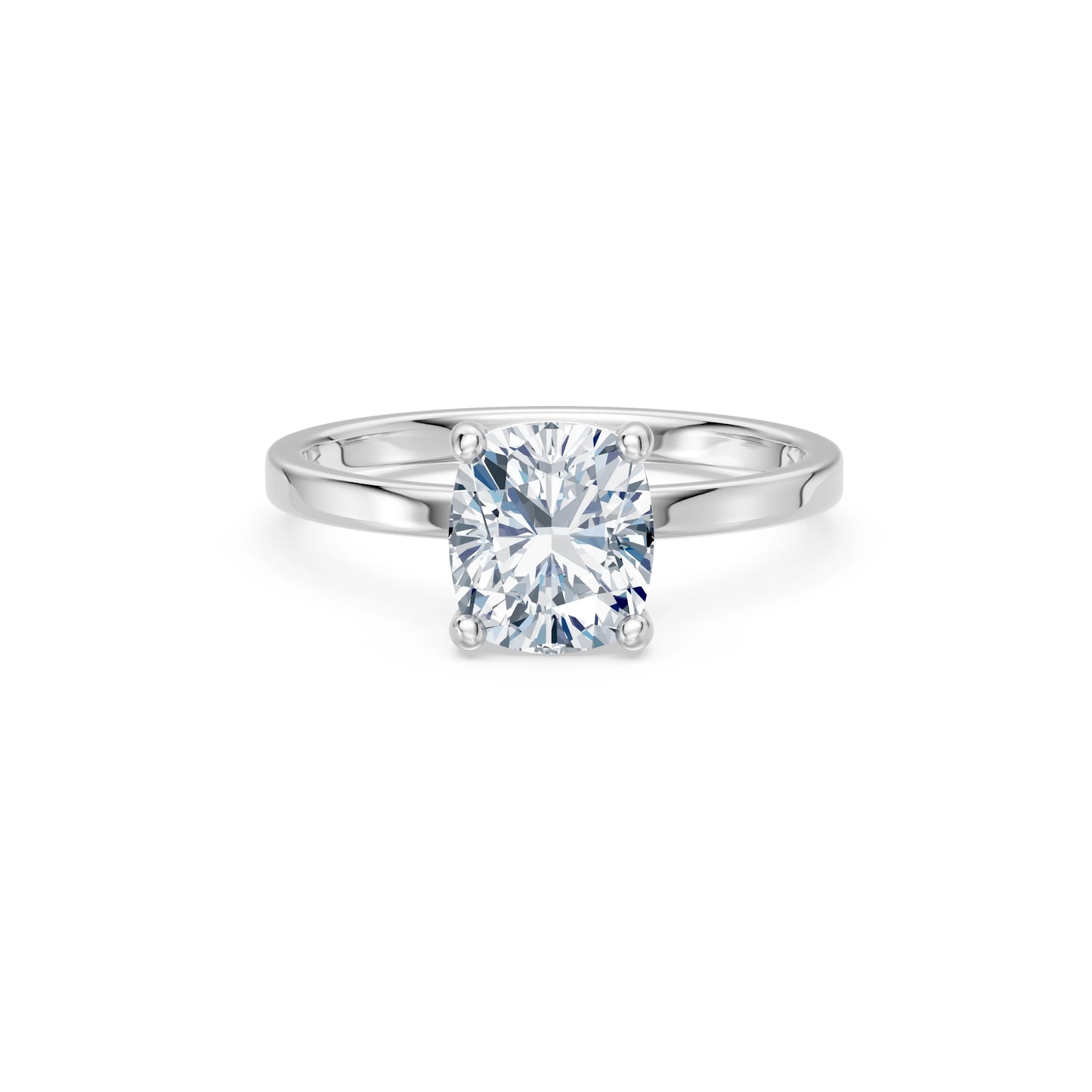 Cushion Lab Grown Diamond Solitaire Engagement Ring 2.0ct by Qutahia Jewellery