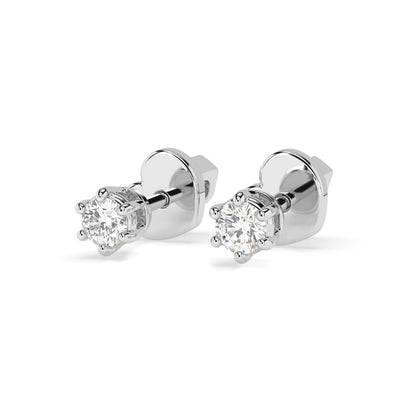 Solitaire Butterfly Earring (Round), 0.12 ct — 102-10027(2.5)