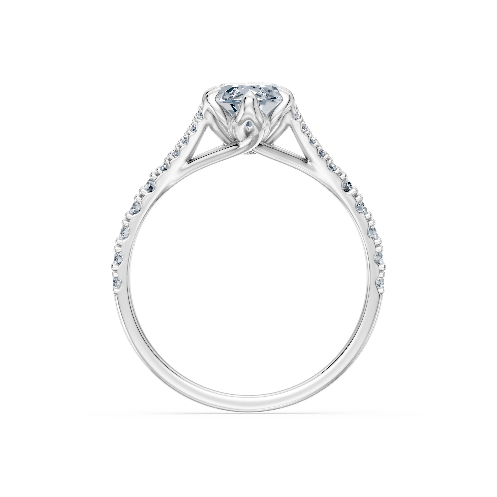 Marquise Lab Grown Diamond Micro Pave Eternity Ring 1.5ct by Qutahia Jewellery