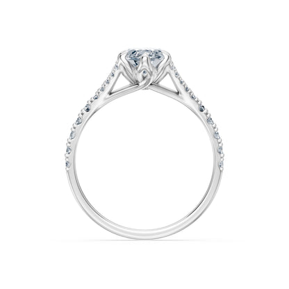 Marquise Lab Grown Diamond Micro Pave Eternity Ring 1.5ct by Qutahia Jewellery