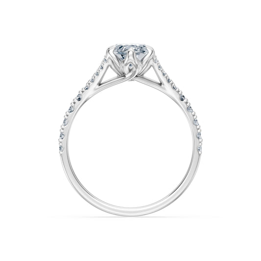 Marquise Lab Grown Diamond Micro Pave Eternity Ring 1.5ct by Qutahia Jewellery