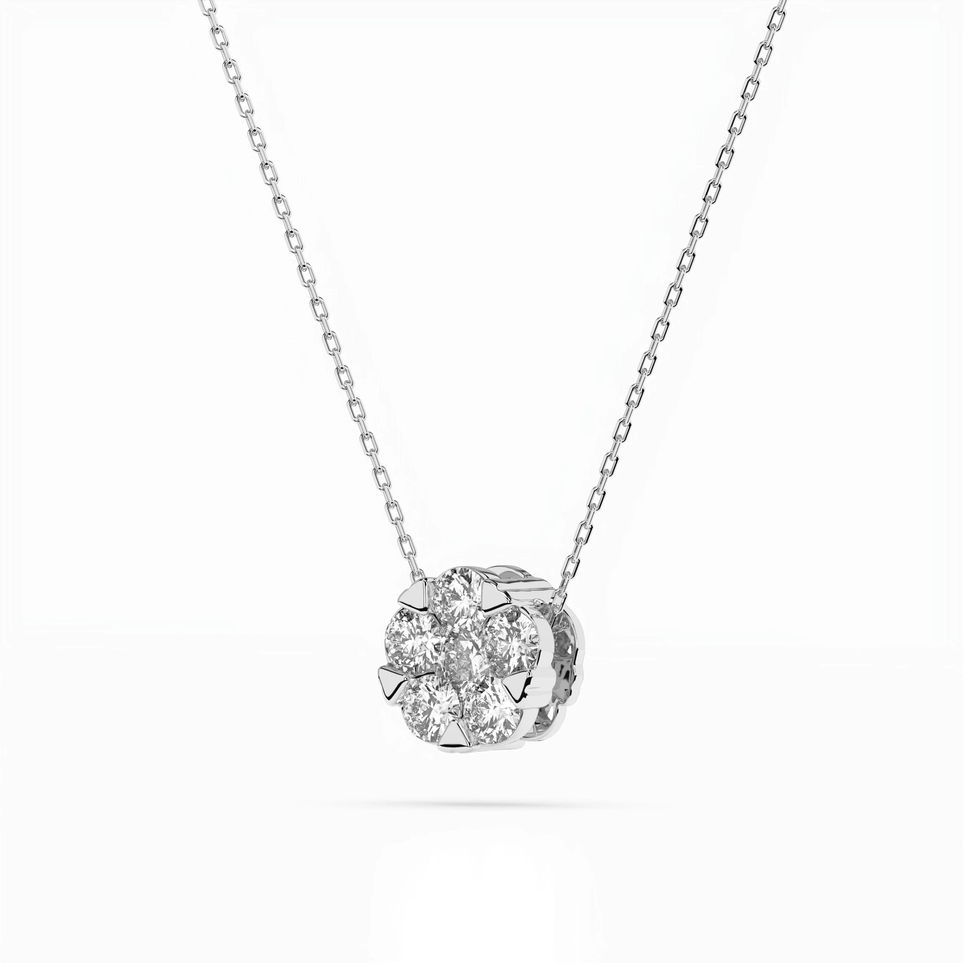 Illusion Necklace (Round), 0.1 ct — 104-10033(3.0)