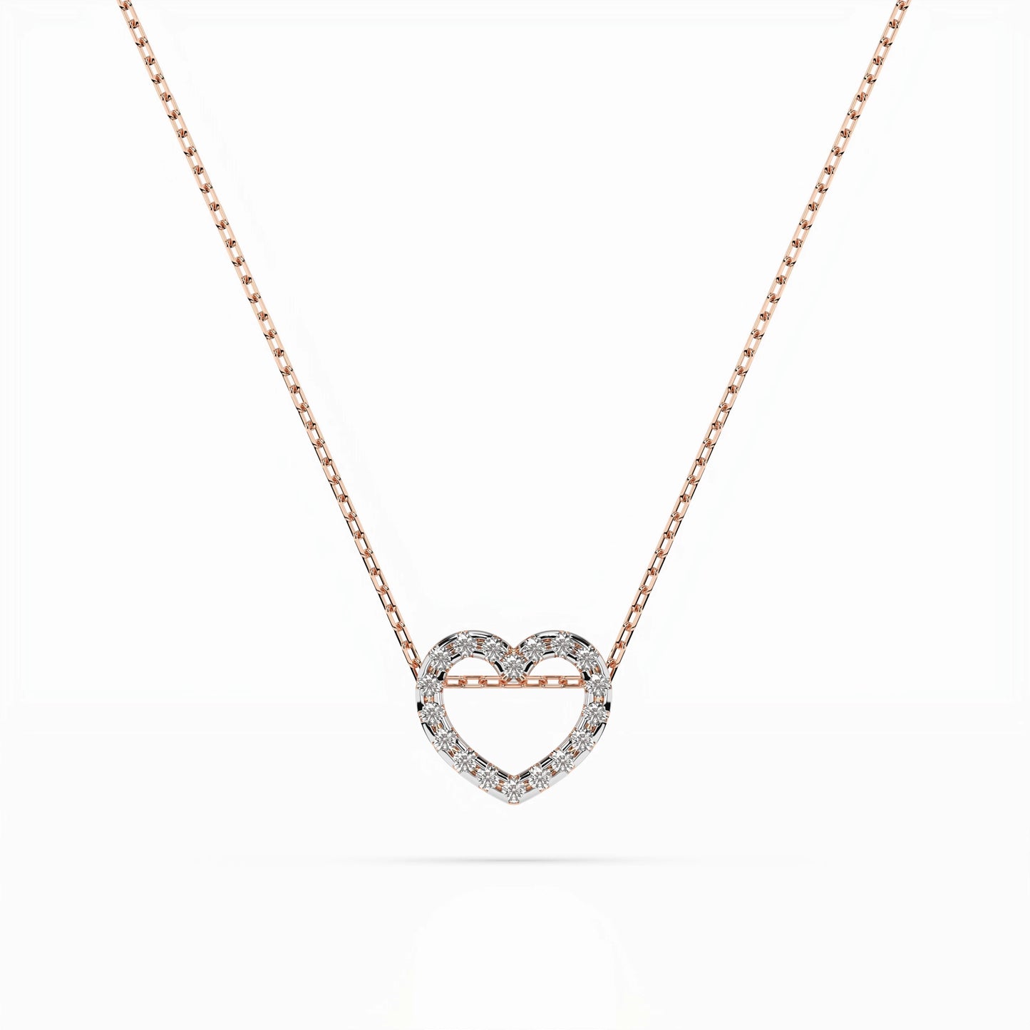 Minimalism Necklace (Round), 0.09 ct — 104-10051