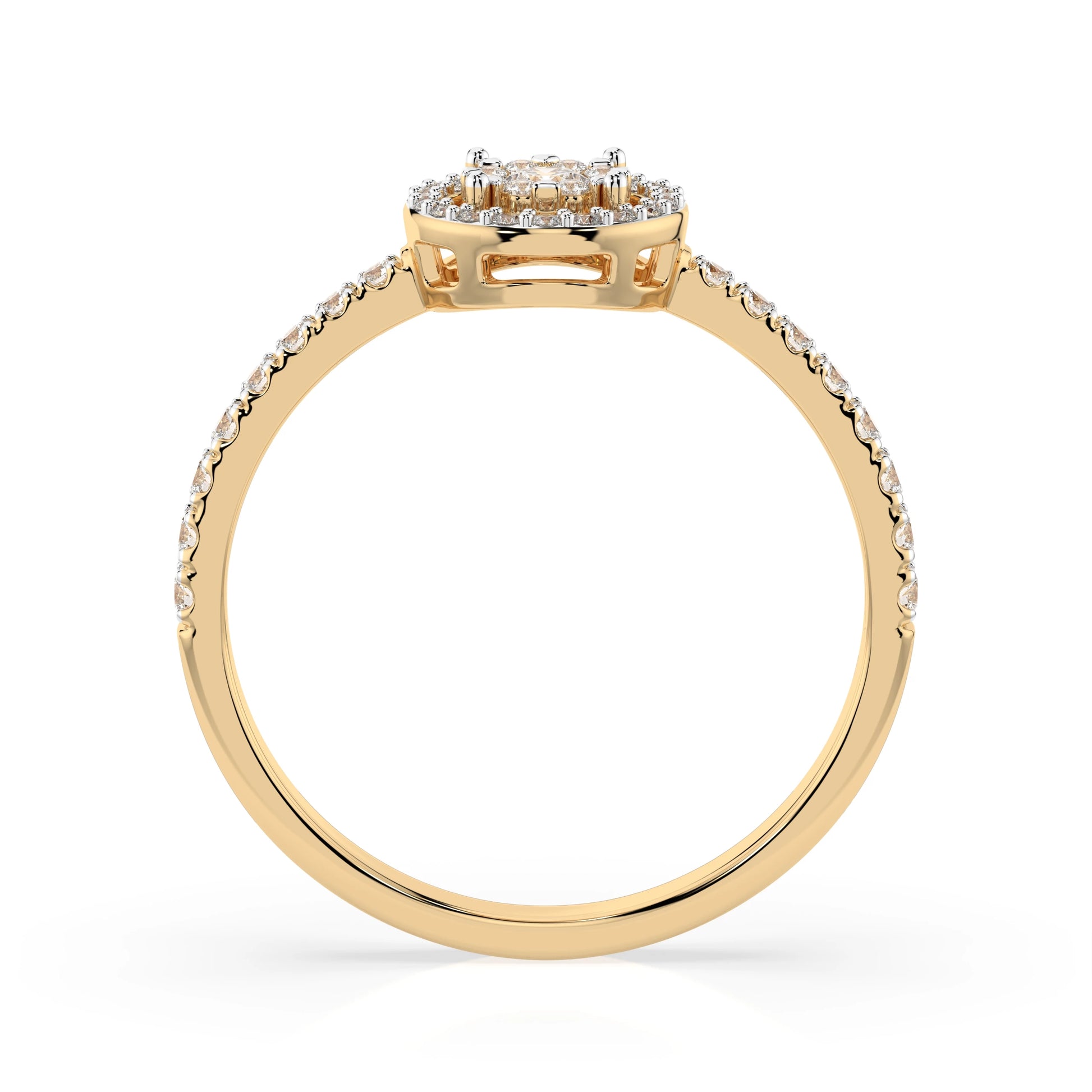 Illusion Ring (Round), 0.1 ct — 101-10018(3.0)