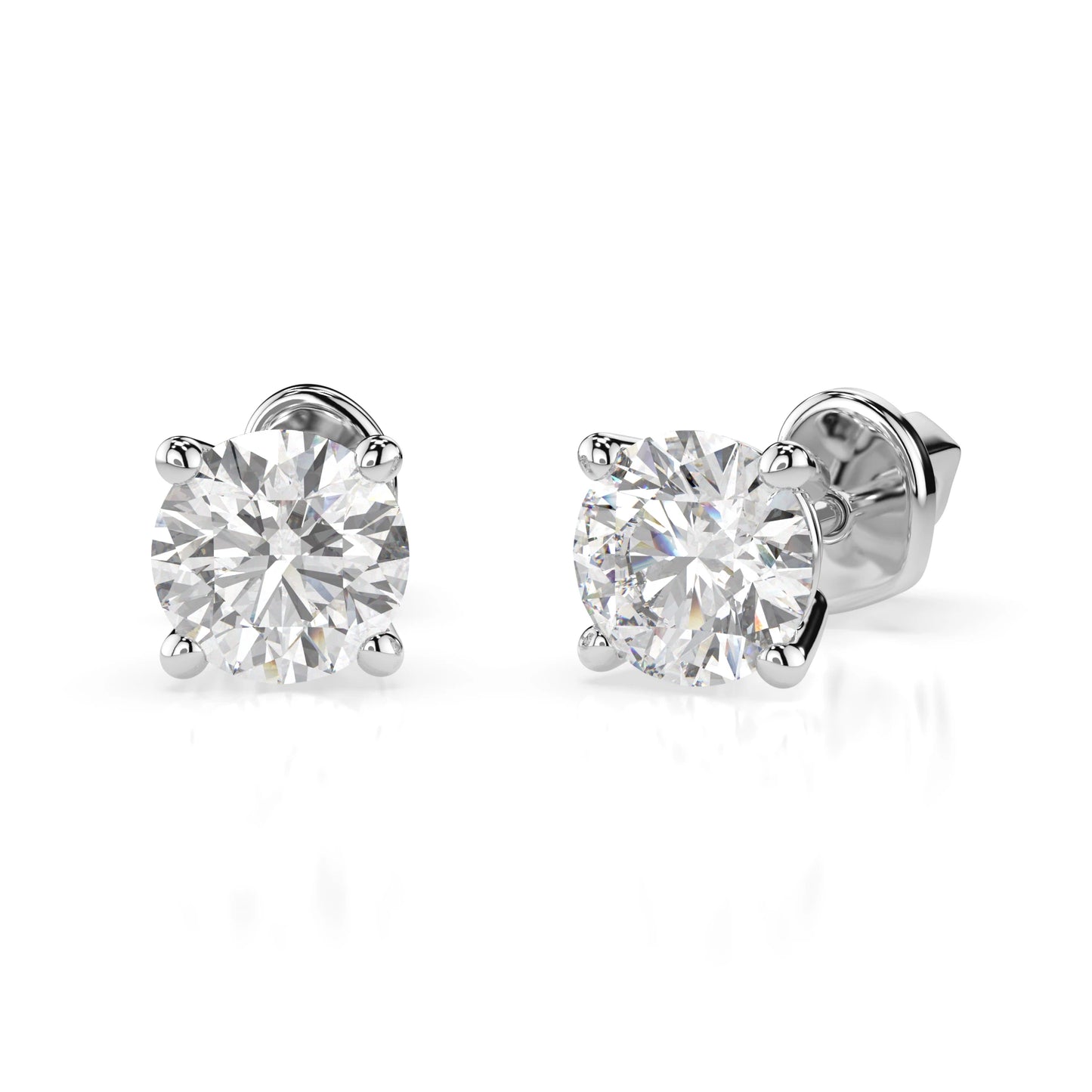 Solitaire Butterfly Earring (Round), 0.8 ct — 102-10012/1(4.7)