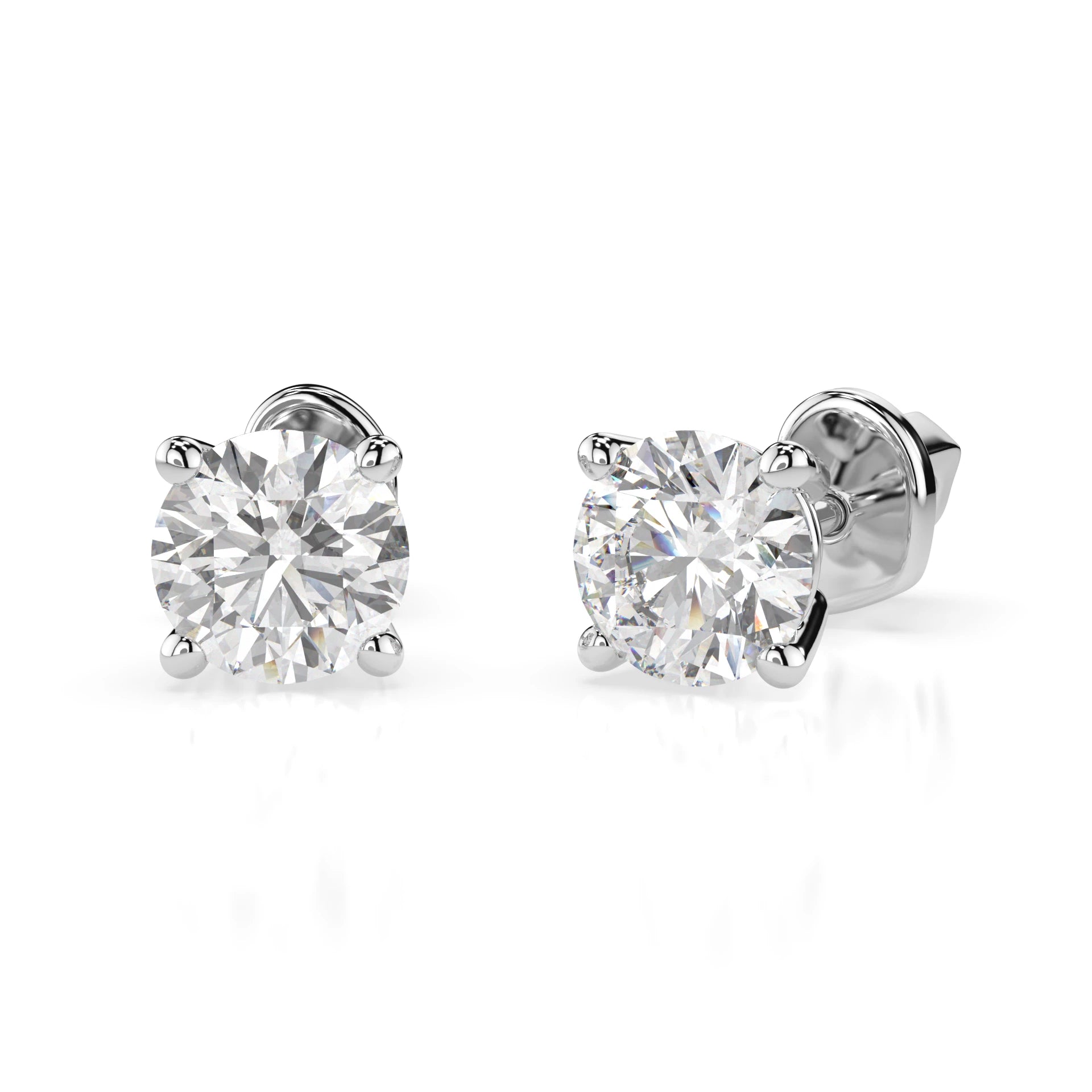 Solitaire Butterfly Earring (Round), 0.8 ct — 102-10012/1(4.7)