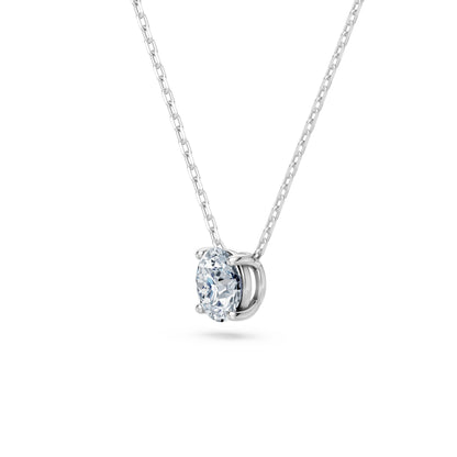 Round Brilliant Diamond Fine Solitaire Necklace 0.7ct by Qutahia Jewellery