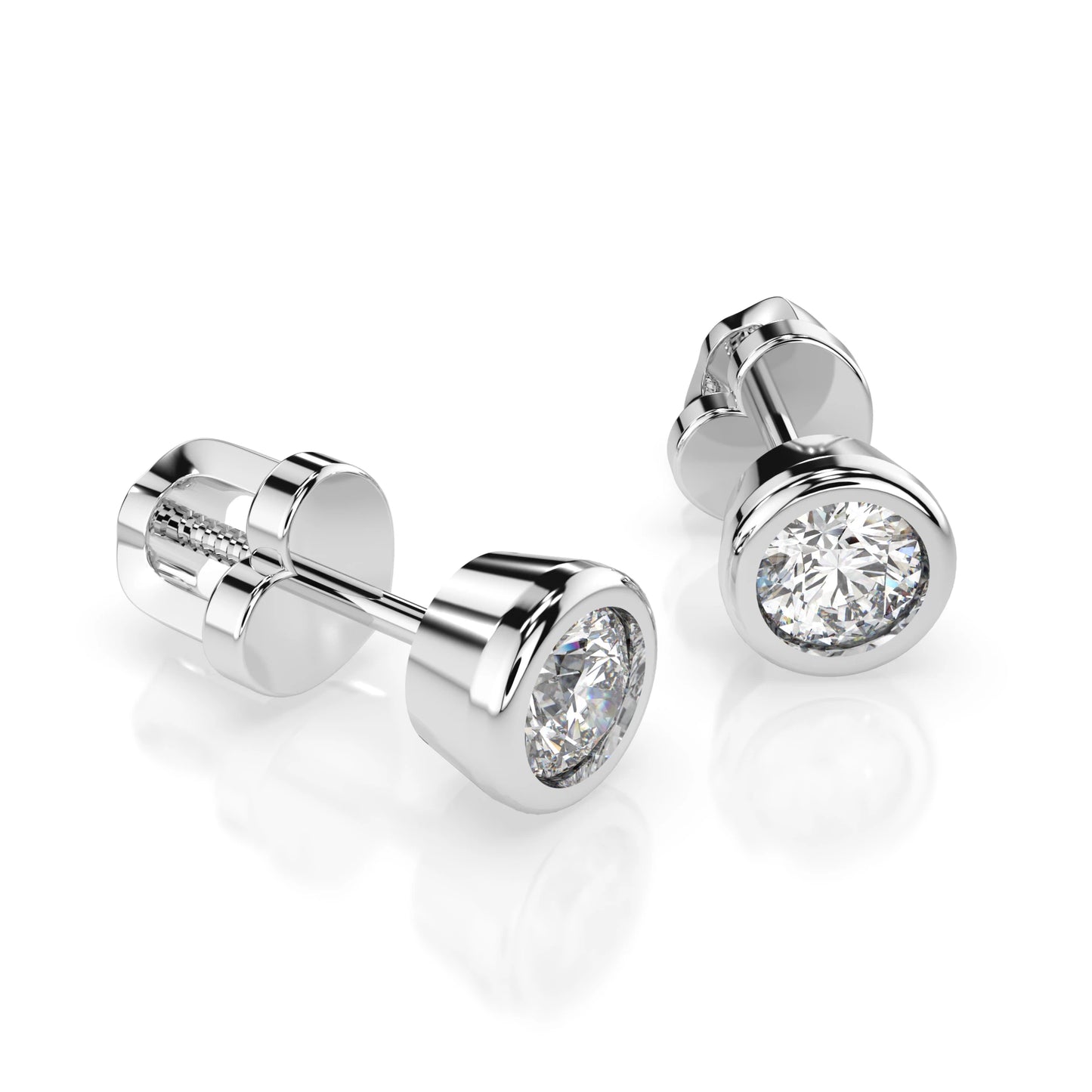 Solitaire Butterfly Earring (Round), 0.6 ct — 102-10010(4.2)