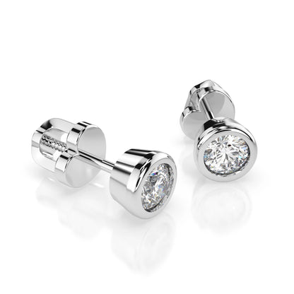 Solitaire Butterfly Earring (Round), 0.6 ct — 102-10010(4.2)