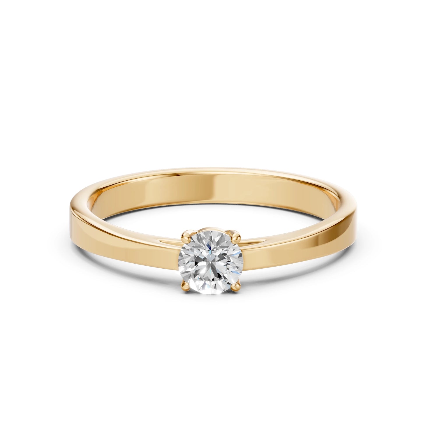 Solitaire Ring (Round), 0.35 ct — 101-10012/1(4.5)