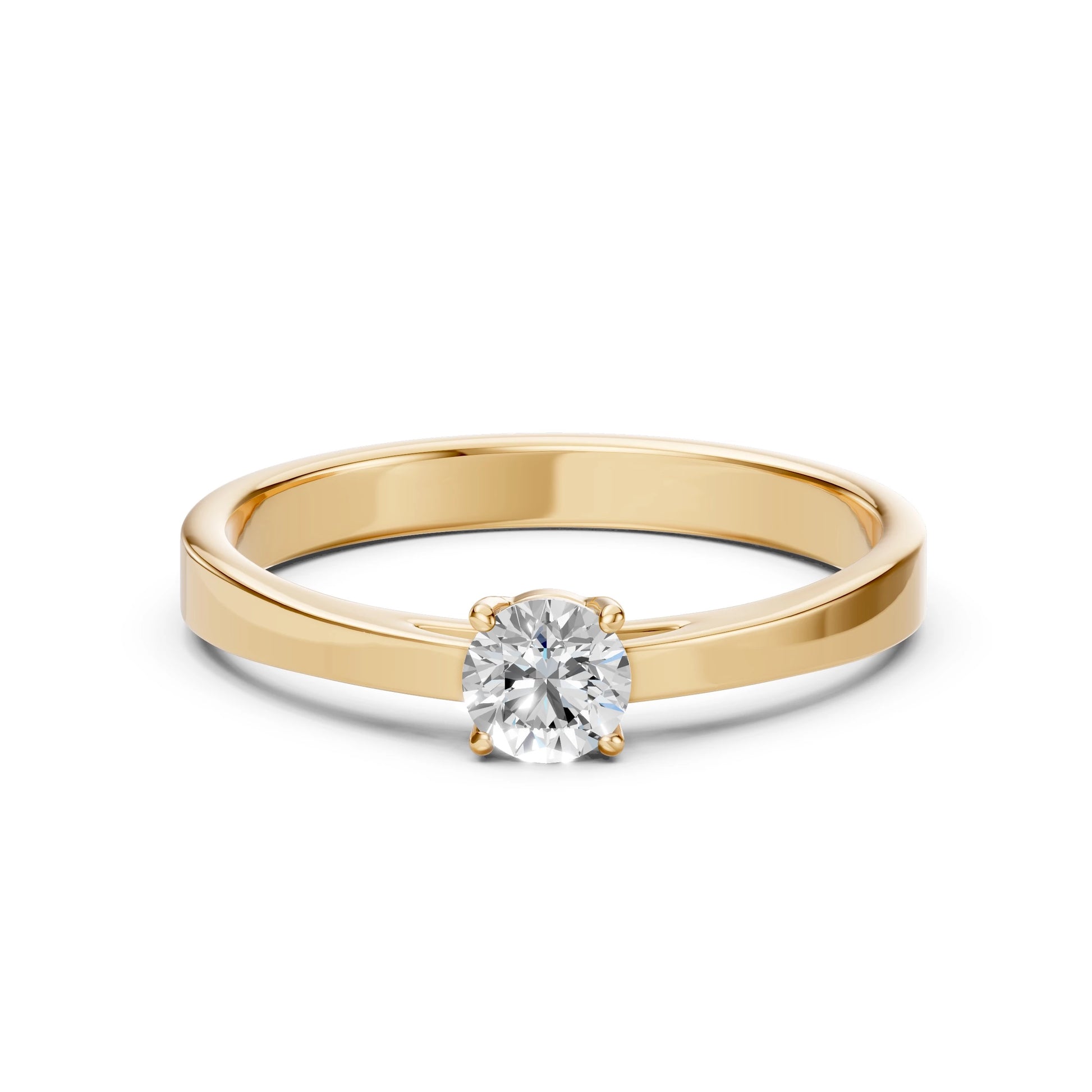 Solitaire Ring (Round), 0.35 ct — 101-10012/1(4.5)