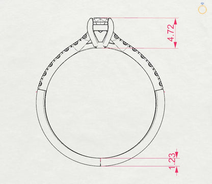 Solitaire Eternity Ring (Round), 0.2 ct — 101-10094(3.7)