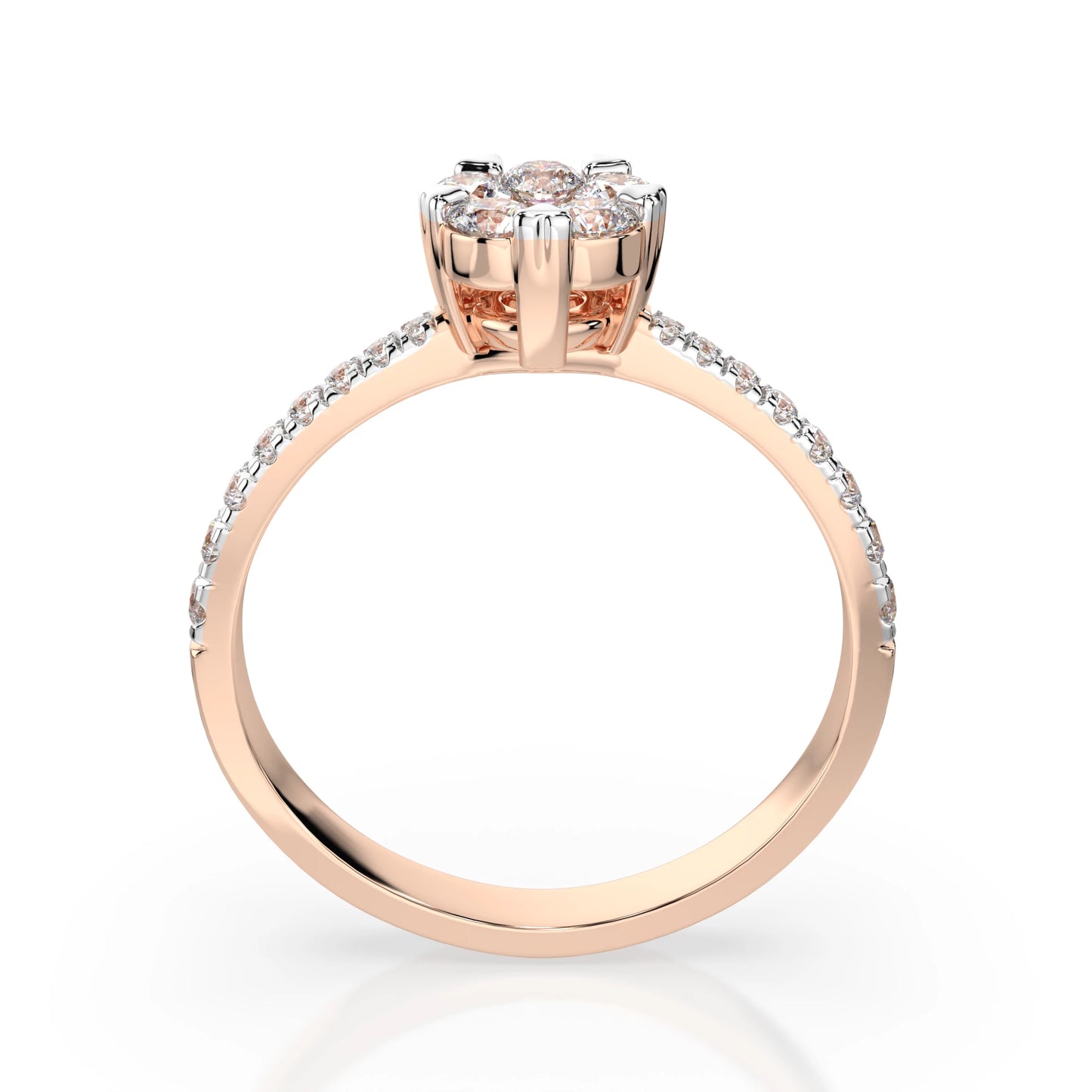 Illusion Ring (Round), 0.1 ct — 101-10015/4(3.0)