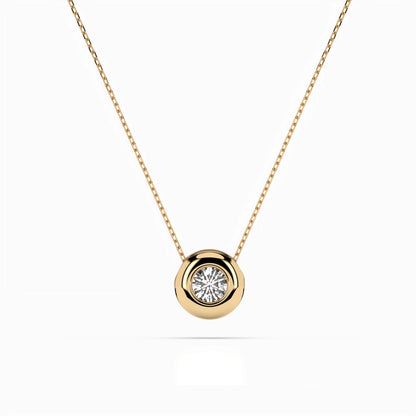 Solitaire Necklace (Round), 0.25 ct — 104-10007(4.0)