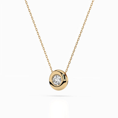 Solitaire Necklace (Round), 0.25 ct — 104-10007(4.0)