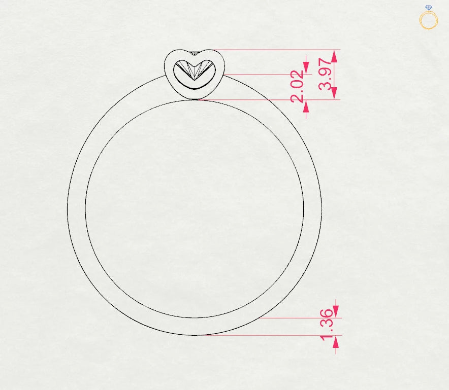 Solitaire Ring (Round), 0.15 ct — 101-10013(3.4)