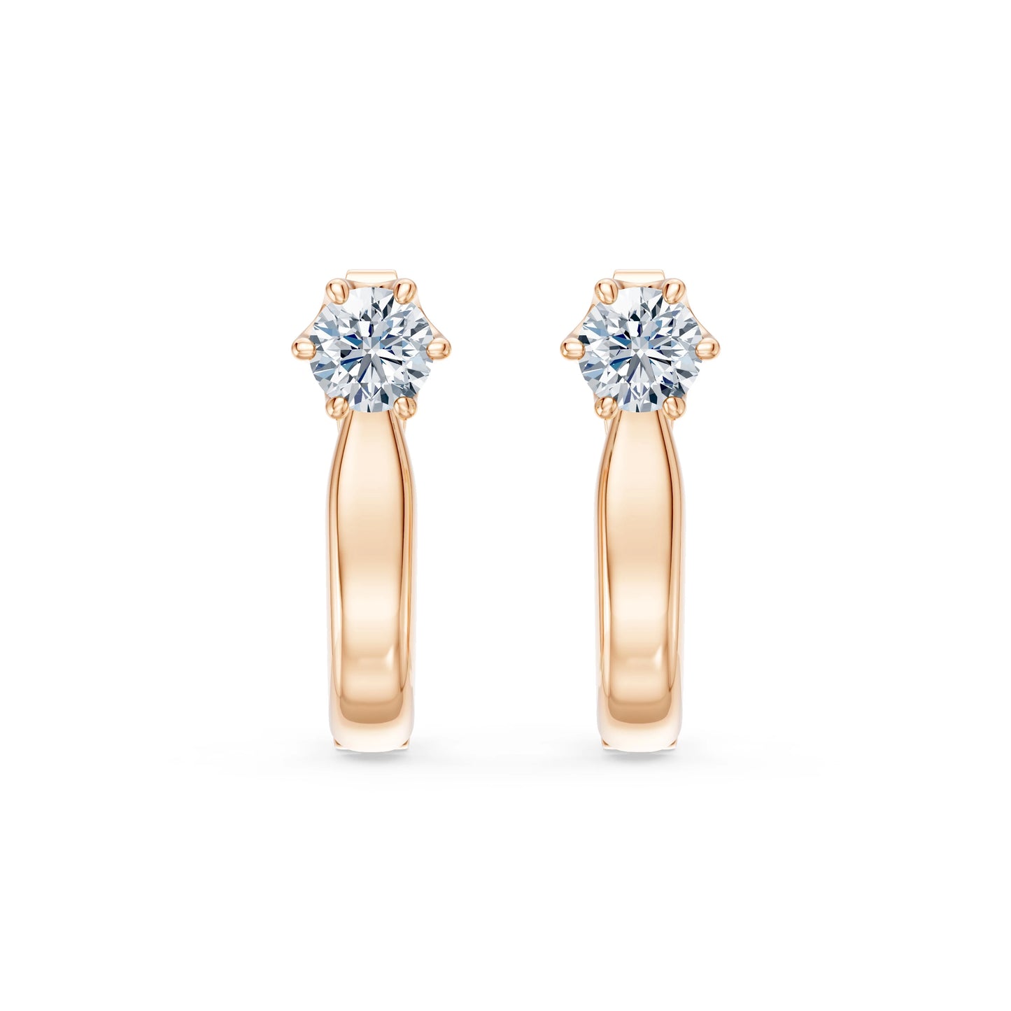 Solitaire English Lock Earring, 0.5 ct — 102-10040(4.0)